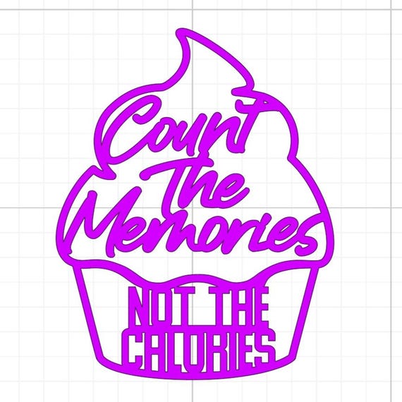 count the memories not the calories home kitchen vinyl sticker Funny stickers glass home decal wall office gifts 20+colours personalised