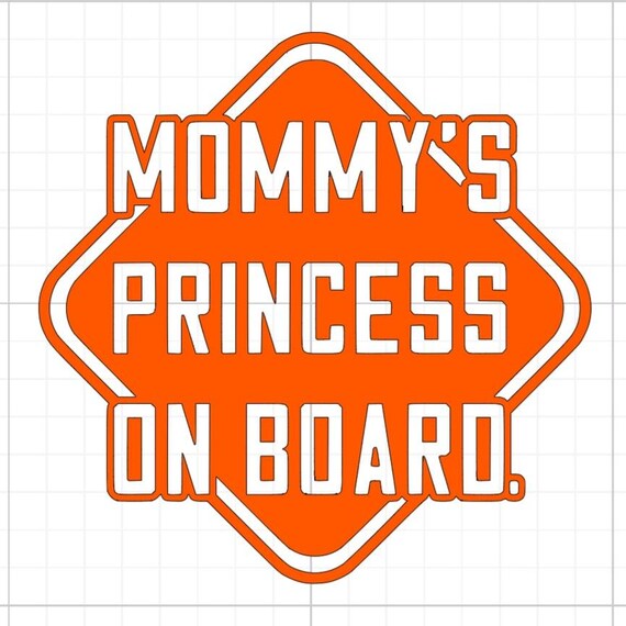 mommy's princess on board bumper sticker vinyl sticker Funny stickers car van race car truck glass home wall office gifts