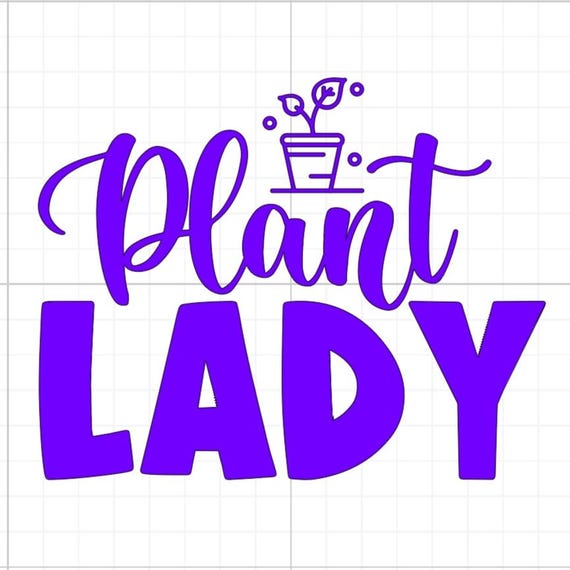 plant lady garden outdoors sign vinyl sticker car van race car truck glass home wall office gifts all sizes colours