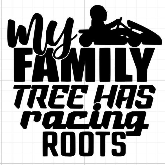 my family tree has racing roots carting bumper sticker back off vinyl sticker Funny car van race car truck glass home wall office gifts
