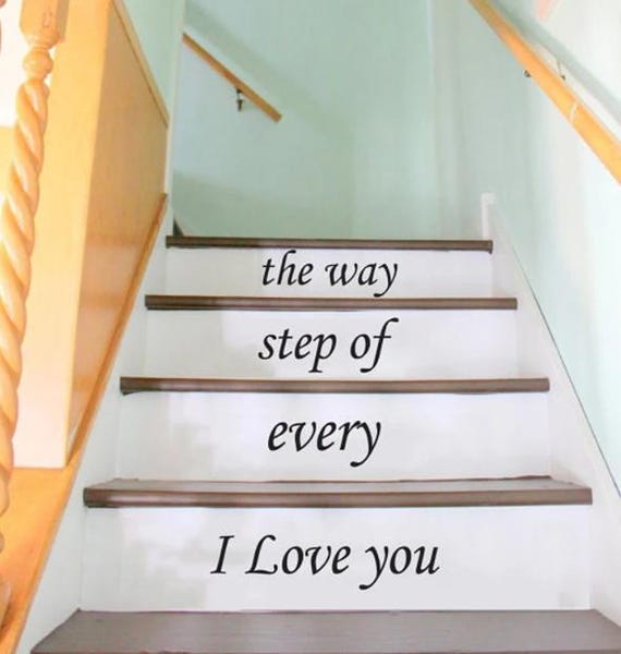 Stairs Decals Disney Quotes Stairway Decals Steps Vinyl Stickers lettering Family Home Décor Staircase office gift all sizes 20+colours