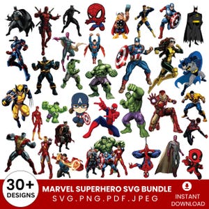 30+ Superhelden Mega Bundle, Avengers Clipart, Helden zwar, Avangers, Spiderman Clipart, Avengers PNG, Superhelden Clipart, Superhero geschnitten Datei