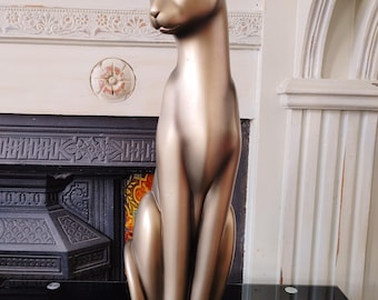 Estatua vintage de gato sentado de Bhs, absolutamente imprescindible