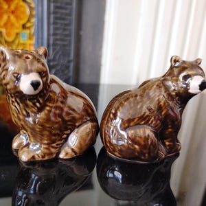 Saleiro e pimenteiro vintage France Bear em ótimo estado