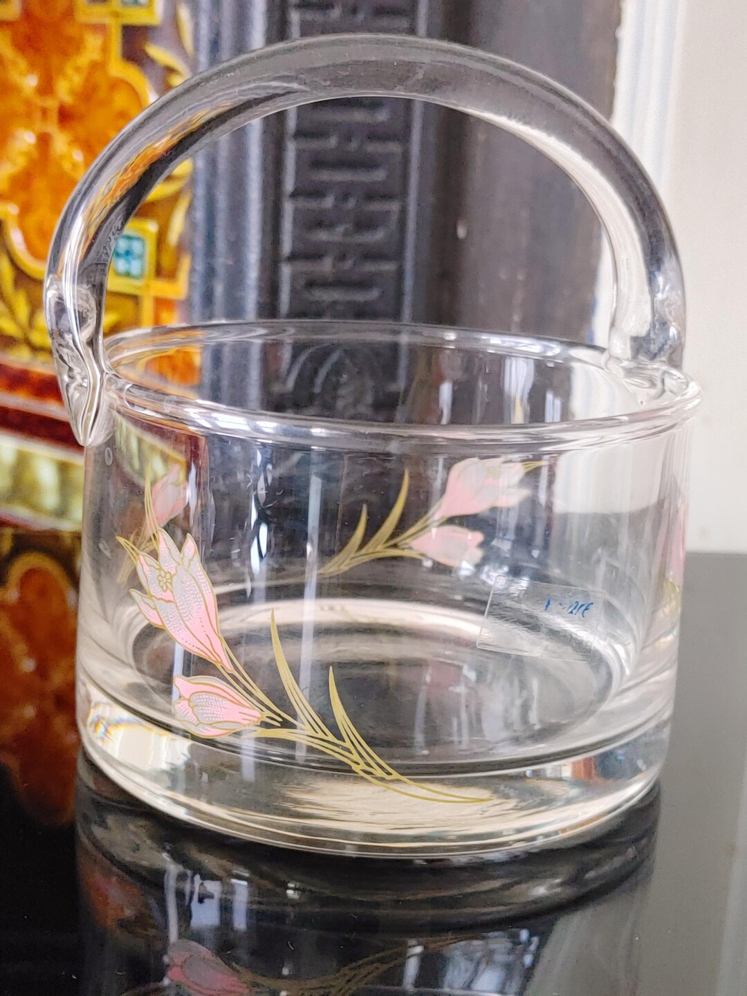 Rayware Glass Rayware Vintage Glass Flower Basket - Etsy