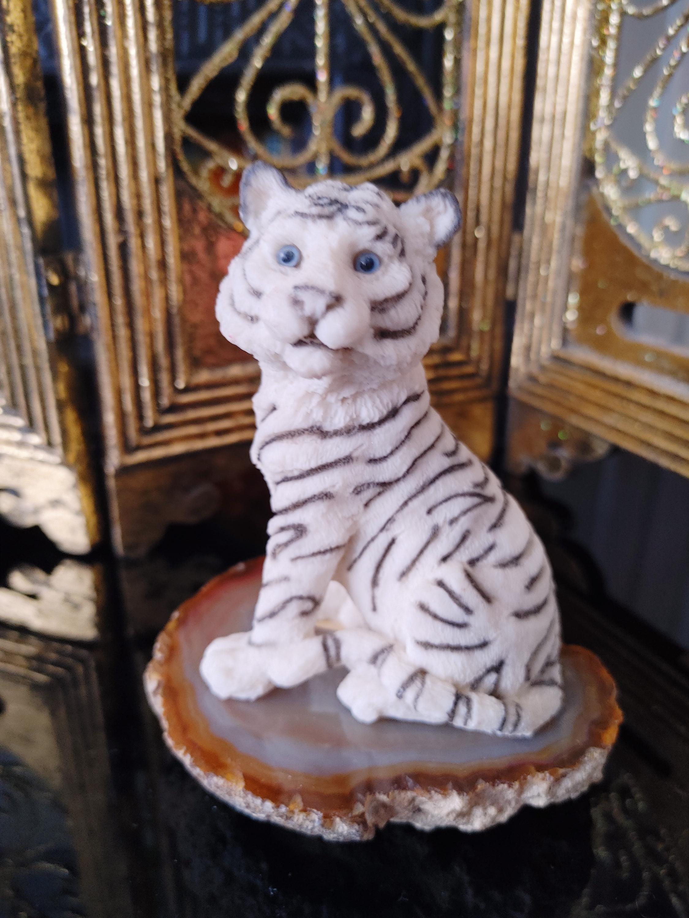 Figura vintage de Siegfried y Roy White Tiger, figura del espectáculo de animales mágicos de Las Vegas Mirage