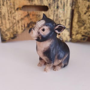 Collectable baby piglet (siting) very cute Oakleigh Arts made in UK