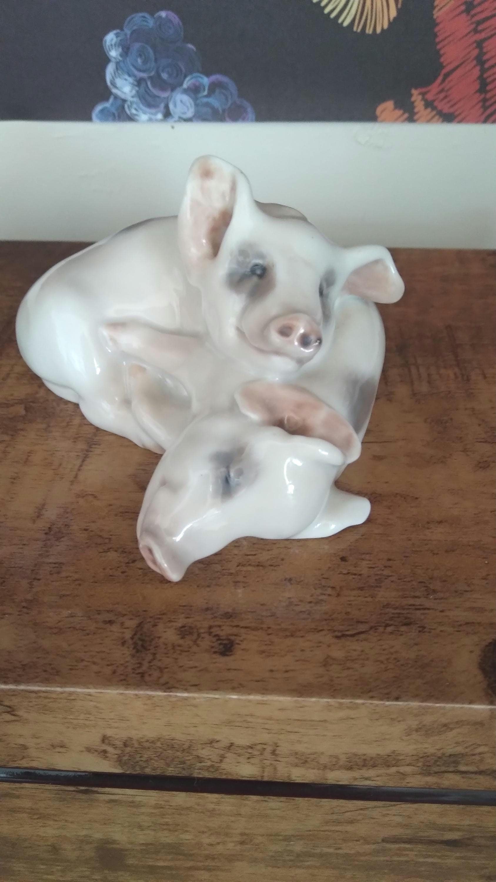 ロイヤルコペンハーゲン ハッピーピッグ　豚 Royal copenhagen pig - Etsy 日本