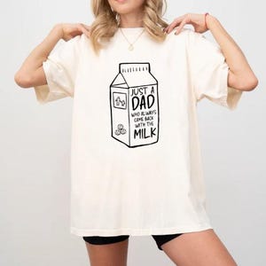 Just A Dad Who Always Came Back With The Milk PNG, Funny Skeleton Dad Digital File, Retro Fatherhood Shirt Design