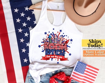 Fireworks 4th Of July, Boom Bitch Get Out The Way, 4th Of July Tank Top, Freedom Tank Top, Patriotic Tank Top, Womens Memorial Day Tank Top