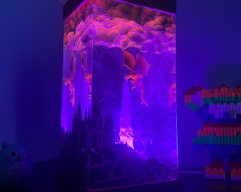 Fire Breath Dragon Resin Lamp, Resin Art, Dragon Art,Gift For Him, Gaming Decoration, Dragon Lamp As Halloween Gift,Dragon Statue,Table Lamp