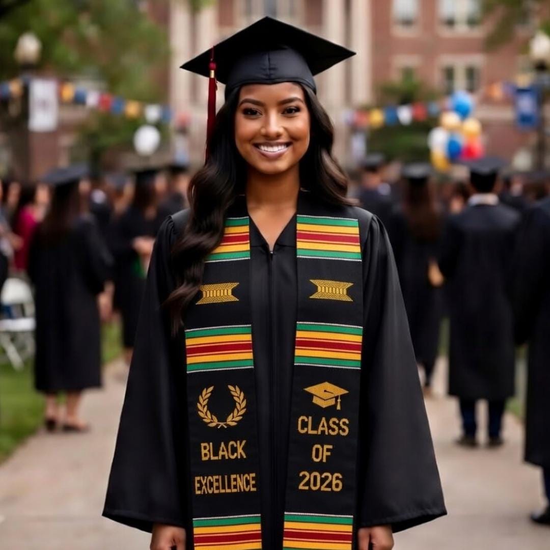 Graduation Stole Black Excellence - Etsy