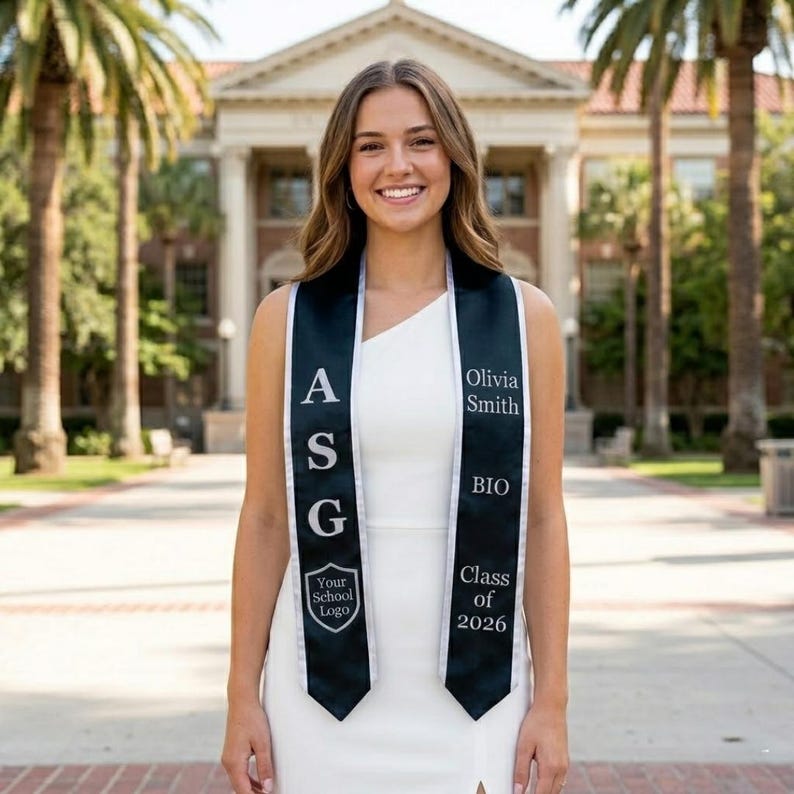 Custom Graduation Stole: Personalized Sash - Etsy