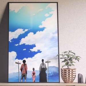 Samurai Champloo Poster, Samurai Champloo Anime Poster, Samurai Champloo Wall Art, Mugen Jin Fuu, Minimalist Art, Her Him, Manga Anime