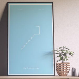 The Truman Show Poster, The Truman Show Movie Poster, Peter Weir, Movie Poster, Vintage Poster, Minimalist Art, Midcentury Poster, Her Him