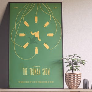 The Truman Show Poster, The Truman Show Movie Poster, Peter Weir, Movie Poster, Vintage Poster, Minimalist Art, Midcentury Poster, Her Him