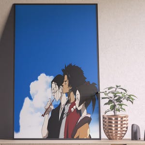 Samurai Champloo Poster, Samurai Champloo Anime Poster, Samurai Champloo Wall Art, Mugen Jin Fuu, Minimalist Art, Her Him, Manga Anime
