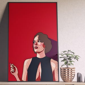 Fleabag Poster, Fleabag Print, Phoebe Waller Bridge, Minimalist Tv Series Poster, Vintage Retro Art, Custom Poster, Wall Art, Home Decor