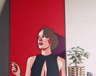 Fleabag Poster, Fleabag Print, Phoebe Waller Bridge, Minimalist Tv Series Poster, Vintage Retro Art, Custom Poster, Wall Art, Home Decor