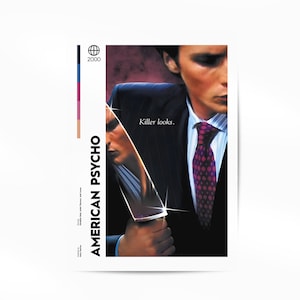 American Psycho Poster, American Psycho Print, American Psycho Wall Art , Vintage Retro Art, Poster, Home Decor, American Psycho 2000