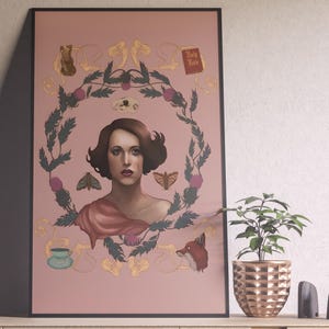 Fleabag Poster, Fleabag Print, Phoebe Waller Bridge, Minimalist Tv Series Poster, Vintage Retro Art, Custom Poster, Wall Art, Home Decor
