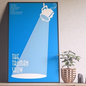 The Truman Show Poster, The Truman Show Movie Poster, Peter Weir, Movie Poster, Vintage Poster, Minimalist Art, Midcentury Poster, Her Him
