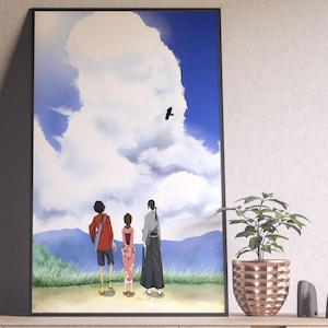 Samurai Champloo Poster, Samurai Champloo Anime Poster, Samurai Champloo Wall Art, Mugen Jin Fuu, Minimalist Art, Her Him, Manga Anime