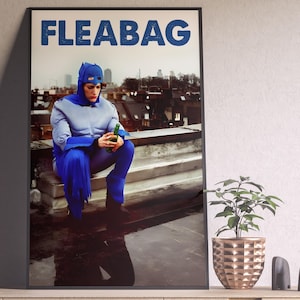 Fleabag Poster, Fleabag Print, Phoebe Waller Bridge, Minimalist Tv Series Poster, Vintage Retro Art, Custom Poster, Wall Art, Home Decor