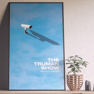 The Truman Show Poster, The Truman Show Movie Poster, Peter Weir, Movie Poster, Vintage Poster, Minimalist Art, Midcentury Poster, Her Him