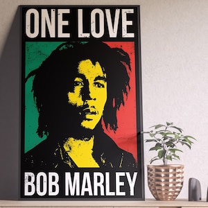 Affiche Bob Marley, impression Bob Marley, art mural Bob Marley, décoration d'intérieur Bob Marley, cadeaux Bob Marley, Bob Marley pour elle et lui