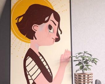 Fleabag Poster, Fleabag Print, Phoebe Waller Bridge, Minimalist Tv Series Poster, Vintage Retro Art, Custom Poster, Wall Art, Home Decor