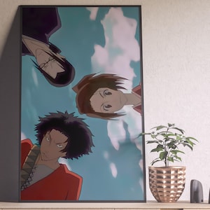 Samurai Champloo Poster, Samurai Champloo Anime Poster, Samurai Champloo Wall Art, Mugen Jin Fuu, Minimalist Art, Her Him, Manga Anime