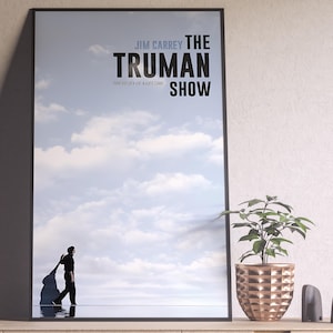 The Truman Show Poster, The Truman Show Movie Poster, Peter Weir, Movie Poster, Vintage Poster, Minimalist Art, Midcentury Poster, Her Him