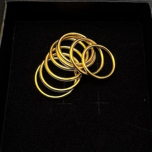 Minimalist 24k Solid Gold Band Ring, AU999