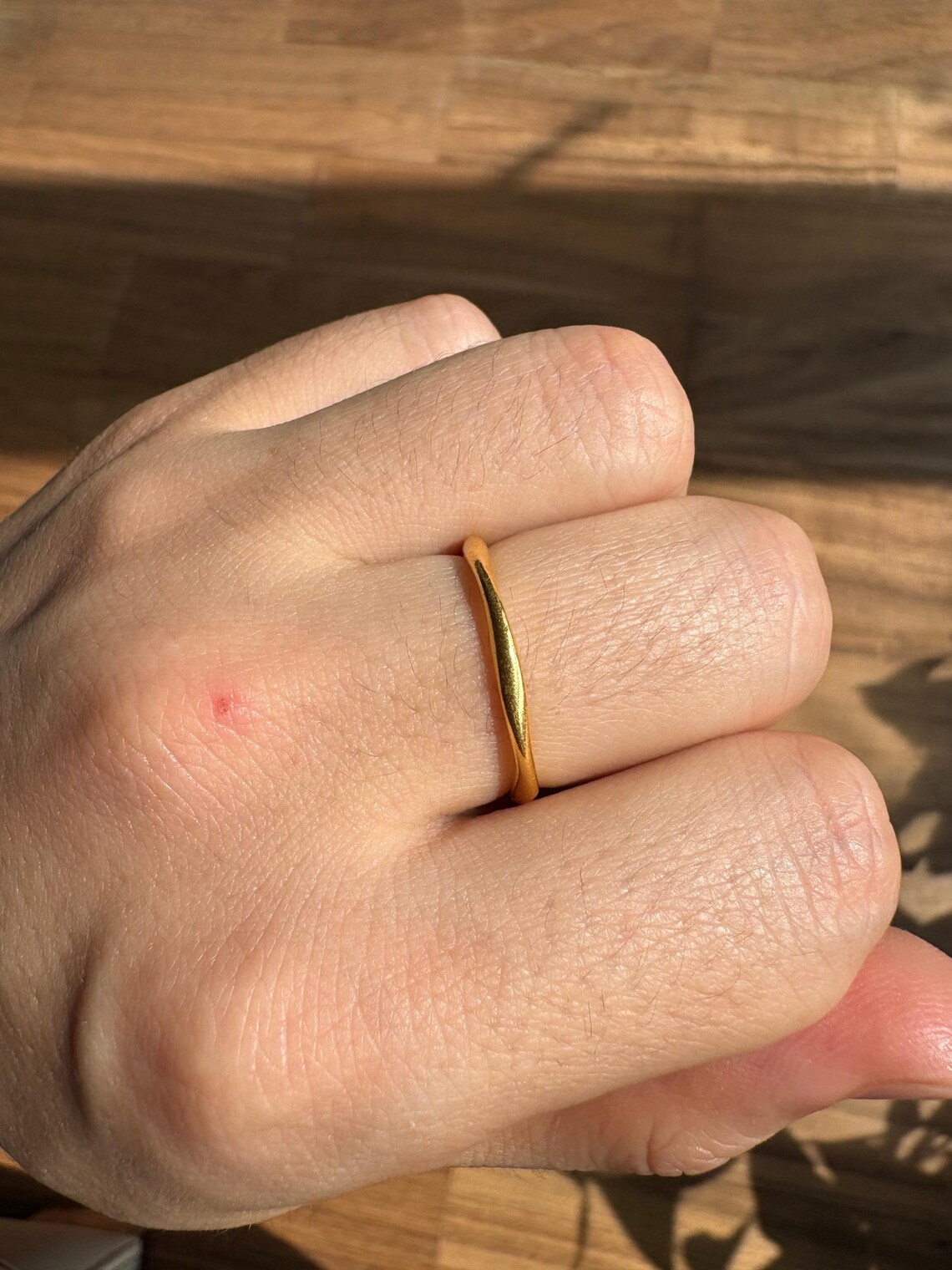 Mobius Ring Stack Minimalist 24k Solid Gold Mobius Stacking Ring, 1.5mm Hard Gold AU999 ...