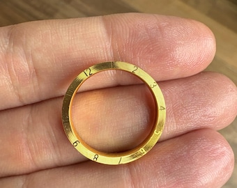 24K Pure Gold Annual Ring, 5D Hard Gold, Lightweight Wedding Band