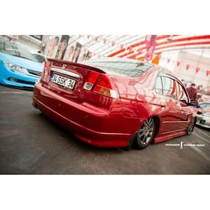 For Honda Civic VTEC 2 Side Skirts – 2001–2006 – ABS Plastic – Paintable Surface – Sport Styling Sill Trim – 2 Pcs Set