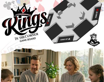 Kids Learning Card Game Tray - Kings in the Corner Board - Sequential Thinking & Math Tool