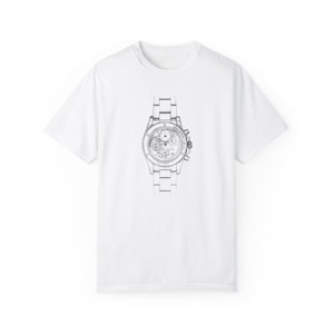 Vintage Rolex Submariner Blueprint T-shirt | Unisex Graphic Top for Luxury Watch Lovers | Retro Style Tee