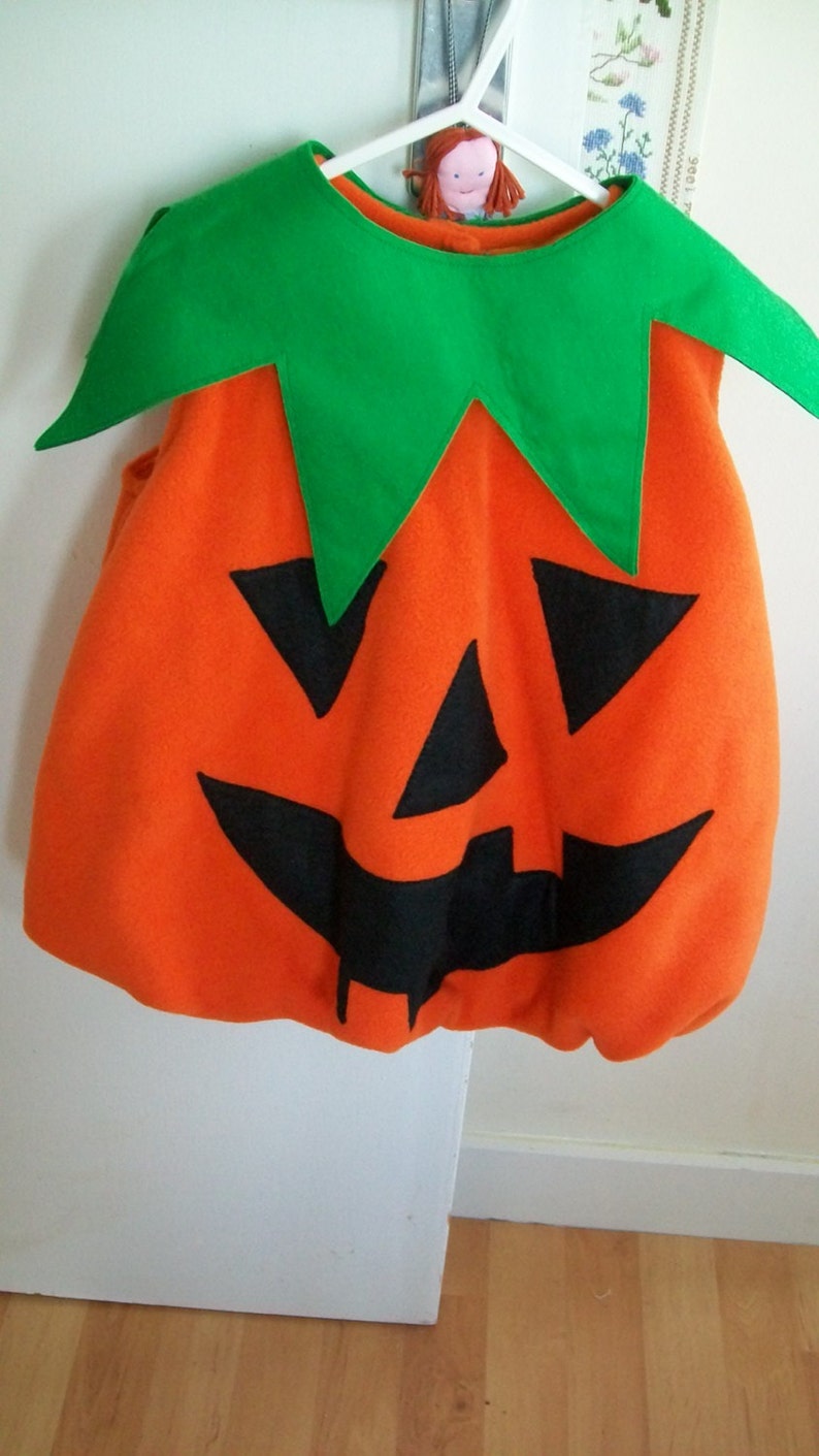 Children's Halloween pumpkin dressing up costume ages 3 to 8 image 1