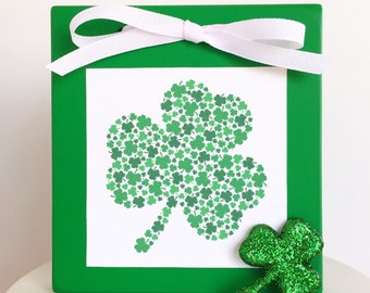 St Patrick's Day Wooden Sign, St Patrick's Day Decor, Tiered Tray Decor, Irish Decor, Shamrock Decor, Sign for Tiered Tray, Small Signs