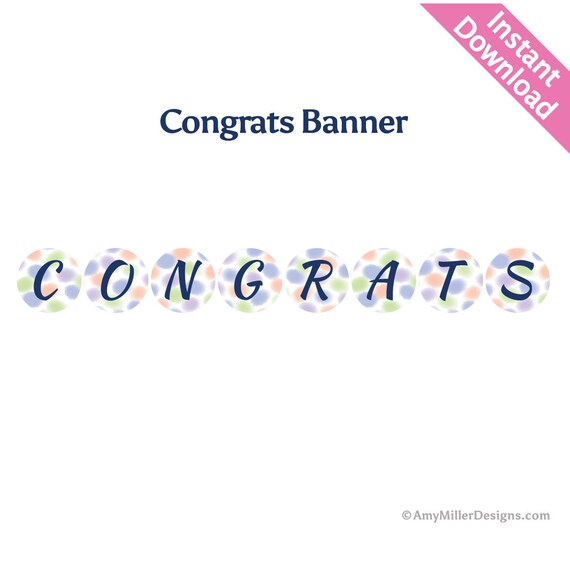 Congrats Banner Congratulations Banner Engagement Banner Etsy