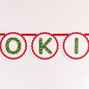 Printable Christmas Cookie Exchange - Cookie Swap Party Banner in a sugar cookie and gingerbread woman theme