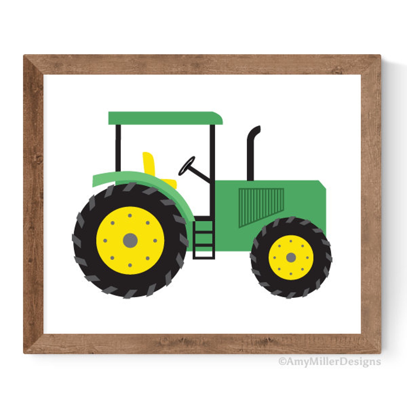 Red Tractor Nursery Print, Tractor Design, Tractor Artwork, Boys Nursery Art, Farming Prints