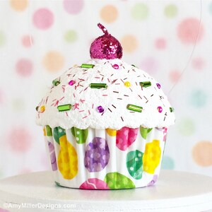 Easter Tree Ornaments Mini Cupcake Ornament Easter Tree Decorations Spring Ornaments Easter Tiered Tray Decor Spring Decor Bunny Decor