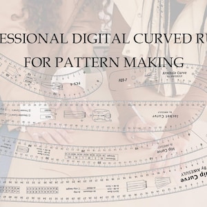 Professional Digital or Printable Curved Ruler for Pattern Making | Perfect for Fashion Designers & Crafters