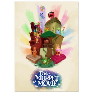 La película de los Muppets: póster clásico en papel mate A4 diseñado por un fan