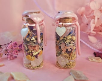 Barattolo magico per la guarigione del cuore, vetro rituale per il cuore spezzato, conforto, lasciar andare, nuova energia del cuore