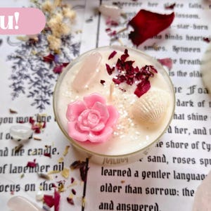 Aphrodite Maxi Ritual Teelicht, Liebe Selbstliebe Herzöffnung Feminine Energie, handgegossene Kerze für Manifestation & Schönheit
