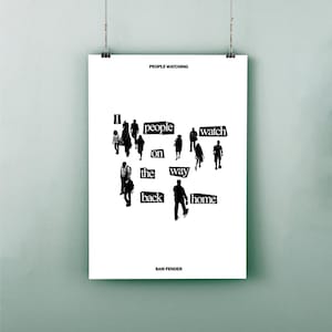 People Watching - Sam Fender Digital A4 Poster